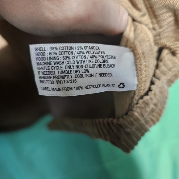 Original Use Mens Tan Corduroy Jacket with Gray Accents Size Medium EUC - Picture 4 of 4